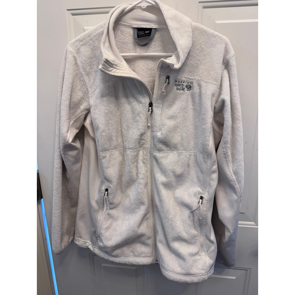 Mountain Hardwear Monkey Woman Fleece Jacket White Full Zip OL0196 Womens